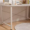 Scrivania per computer in stile scandinavo, tavolo bianco Anteprima dell’immagine prodotto 8