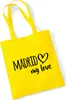 Huuraa Jutebeutel Madrid my love 10 Liter Yellow Baumwolle Produktbild-Vorschau 1