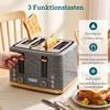 Toustovač HOMCOM, 4 přihrádky, 7 stupňů, 1860 W, šedý vzor Náhled obrázku produktu 6