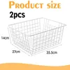 2 kusy Košík do mrazničky Kovový drátěný úložný koš Náhled obrázku produktu 4