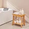 Sgabello da doccia in bambù - sgabello da bagno per 150 kg Anteprima dell’immagine prodotto 8