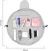 Intirilife Kosmetiktasche in HELL GRAU – Runder One Step Produktbild-Vorschau 6