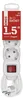Steckdosenleiste 1,5 m / 3 Steckdosen / Schalter / weiß / PVC / 1,5 mm2 Produktbild-Vorschau