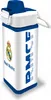 A white and blue Real Madrid branded water bottle. Podgląd zdjęcia produktu