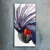 Wandbild Leinwand Bilder Wanduhr Geräuschlos 30x60 Kakadu Produktbild-Vorschau 2