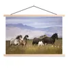 MuchoWow® Textilposter Pferde - Gras - Berge 120x80 cm mit Produktbild-Vorschau 1