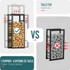 VOUNOT® Verstellbare Kaminholzregal Aussen Metall, Produktbild-Vorschau 4