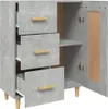vidaXL Príborník betón sivý 69,5x34x90 cm odvodený výrobok Náhľad obrázku produktu 6