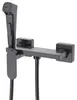 Wand-Bidetarmatur mit Stop-Ventil und Ablage, Gun metal Produktbild-Vorschau 1