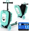 Kidiyana Scooter Koffer Grün, Roller mit LED-Rädern, Produktbild-Vorschau 1