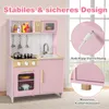 COSTWAY Kinderküche, Spielküche Holz mit Zubehör, Produktbild-Vorschau 4