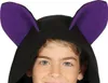 Close-up of a child wearing a hooded costume with bat ears. Produktbild-Vorschau