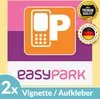 2x EASYPARK EASY PARK Hinterglasaufkleber Ticket Aufkleber Produktbild-Vorschau 1