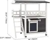 VEVOR Katzenhaus Outdoor, 2-stöckiger Katzenunterstand aus Produktbild-Vorschau 10