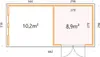 Telluria Metallgerätehaus Classico 3030 mit Lounge Anbau Produktbild-Vorschau 3