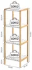 Casaria Scaffale da Bagno & Cucina 4 Ripiani Bambù Mobile a Anteprima dell’immagine prodotto 9