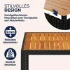 CASARIA® Gartenmöbel Set Holz Balkon Wetterfest 4 Personen Produktbild-Vorschau 4