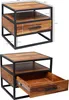 FineBuy console da letto in legno massiccio Sheesham con Anteprima dell’immagine prodotto 3