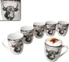 Toro 6x Kaffeebecher 280ml 6 Pers Geschirr Tee-Tasse Kuh Produktbild-Vorschau 1