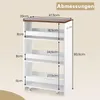 Carrello da cucina stretto a 4 ripiani, larghezza 20 cm, Anteprima dell’immagine prodotto 2