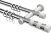 Interdeco Gardinenstange / Vorhangstange Chrom / Weiß, Typ Produktbild-Vorschau 1
