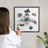 Magnettafel 50x50 cm mit schwarzem Rahmen - Magnetische Produktbild-Vorschau 2