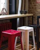 BELIANI Sada 2 kovových barových židlí bílá 60 cm Náhled obrázku produktu 2