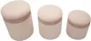 Pouf con contenitore 3 pezzi cm ø 40x49-35x42-31x38 Anteprima dell’immagine prodotto 2