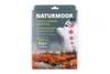 A product box for a neck warmer with a landscape image and a graphic of a person's back with red dots indicating pain. Produktbild-Vorschau