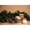 Clayre & Eef Weihnachtskugel Ø 10 cm Weiß Silberfarbig Glas Produktbild-Vorschau 2