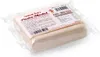 A block of modeling paste in skin tone color, wrapped in clear plastic packaging, with a label on top. Produktbild-Vorschau