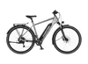A studio shot of a gray electric bicycle against a white background. Produktbild-Vorschau