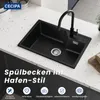 CECIPA Granitspüle & Küchenspüle 65 x 45 cm mit Abtropfkorb Produktbild-Vorschau 3