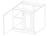 A line drawing of a kitchen cabinet. Voir les images du produit