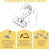 10x Dachhaken Edelstahl 3-fach verstellbar Haken Solar PV Produktbild-Vorschau 2