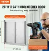 Grilldeur, 660 x 609 mm, Dubbele buitendeur voor de keuken, Productafbeelding-voorbeeld 2