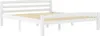 vidaXL Letto in legno massiccio di pino bianco 160x200 cm Anteprima dell’immagine prodotto 9