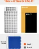 A collage of product images and informational graphics related to hockey flooring tiles. Podgląd zdjęcia produktu