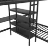 Hochbett 90 x 200 cm , Schwarz , MDF und Metall , Produktbild-Vorschau 19