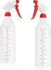 COM-FOUR® 2x Sprühflasche mit Skala - Wasser-Pumpsprüher Produktbild-Vorschau 1