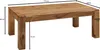 Couchtisch Mumbai 110cm Akazie Massivholz Landhausstil Naturprodukt, technische Zeichnung mit Maßangaben von oben. Voir les images du produit
