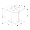 DECORTIE Bouche Table d'appoint moderne Blanc Chêne Moka Voir les images du produit 4
