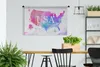 MuchoWow® Wandteppich Wandbehang Weltkarte - Aquarell - Produktbild-Vorschau 3