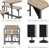 Ensemble de salle à manger BOLTON 1 Table + 2 Bancs Style Voir les images du produit 7