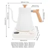 A diagram showing the dimensions of an electric gooseneck kettle. Náhľad obrázku produktu