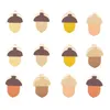A grid of 12 acorns with different colored caps and bodies. Produktbild-Vorschau