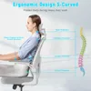 Kancelářská židle - Ergonomická kancelářská židle - Otočná Náhled obrázku produktu 3