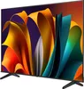 A television set with a colorful abstract image displayed on its screen, shown from a slightly angled side view with its stand visible. Produktbild-Vorschau
