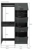 Free wasmachinekast 3 deuren, 1 vouwdeur, 2 planken Productafbeelding-voorbeeld 6