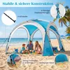 COSTWAY Strandzelt 344x344cm, Gartenzelt für 6-8 Personen Produktbild-Vorschau 7